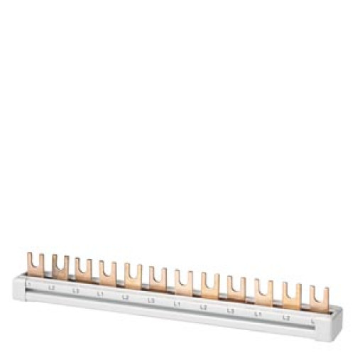 Busbar, touch-safe for N miniature circuit breaker 5SX 210 mm long with end caps for 12 MW, 16 mm2 C