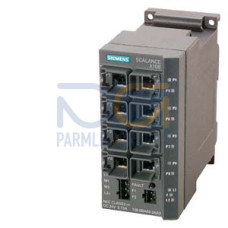 SCALANCE X108, Unmanaged IE switch, 8x 10/100 Mbit/s RJ45 ports, LED diagnostics, error-signaling co