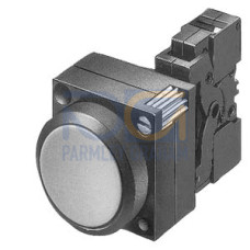 22MM PLASTIC ROUND COMPLETE UNIT COMBINATION: PUSHBUTTON WITH FLAT BUTTON SCREW TERMINAL, 1NO WITH H