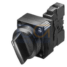 22MM PLASTIC ROUND COMPLETE UNIT COMBINATION: SELECTOR SWITCH LATCHING 2 SWITCH POSITIONS O-I NON-IL