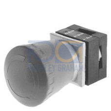 26X26MM PLASTIC SQUARE ACTUATOR: EMERGEN.-STOP MUSHR.PUSHB. 40MM LATCH.W. ROT.-TO-UNLATCH MECH. WITH