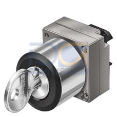 22MM ROUND METAL ACTUATOR: RONIS LOCK WITH 2 KEYS MAINTAINED CONTACT 3 SWITCH POSITIONS I-O-II LOCK