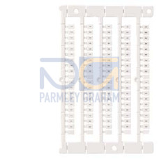 inscription label, front, with 1-40, vertical, terminal width: 5 mm, H: 7 mm, white