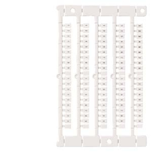 inscription label, front, with 1-40, vertical, terminal width: 5 mm, H: 7 mm, white