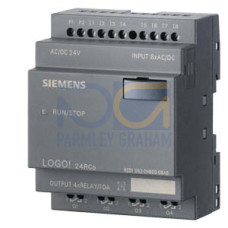*** Spare part *** LOGO! 24RCO (AC), logic module, PS/I/O: UC 24 V/UC 24 V/relay, 8 DI/4 DO, without