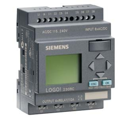 *** Spare part *** LOGO! 230 RC, logic module, display PS/I/O: 115 V/230 V/relay 8 DI/4 DO, memory 2