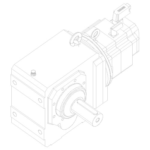 SIMOTICS S Synchronous servo geared motor 1FK7 Compact, 3.77kW Naturally cooled power/signal connect