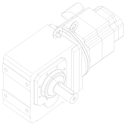 SIMOTICS S Synchronous servo geared motor 1FK7 Compact, 4.85kW Naturally cooled power/signal connect