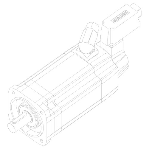 SIMOTICS S Synchronous motor 1FT7, M0=5Nm (100K) NN=3000rpm, PN=1.35kW Naturally cooled Frame size I