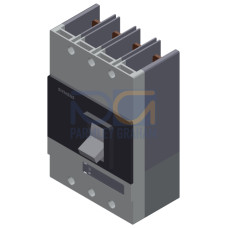 circuit breaker VL400N standard breaking capacity Icu=55kA, 415V AC 4-pole, line protection trip unit, TM, LI In=200A, rated current IR=160...200A,...
