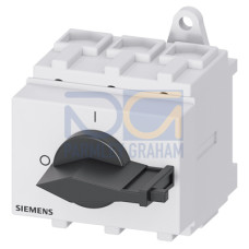 SENTRON, Switch disconnector 3LD, main switch, 3-pole, Iu: 63 A, Operating power / at AC-23 A at 400