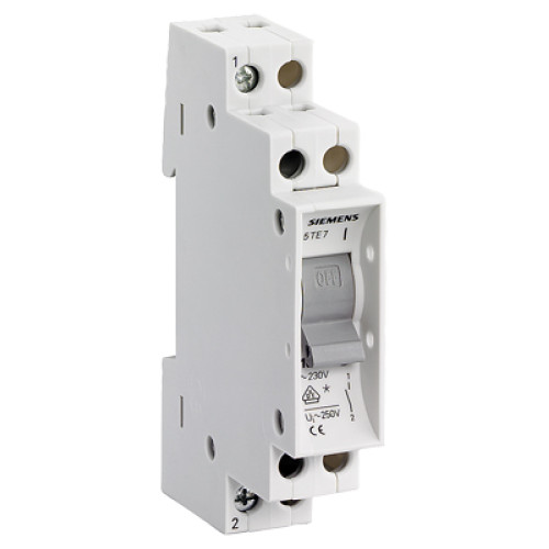 Switch T55, made of 1-pole 16A 230V, sealable Overall depth 55 mm