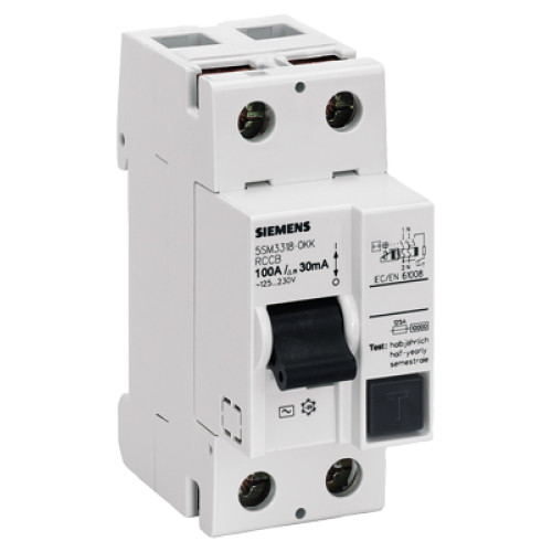 Residual current operated circuit breaker, 2-pole, type AC, In: 100 A, 30 mA, Un AC: 230 V