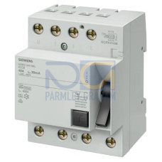 Residual current operated circuit breaker, 4-pole, type A, In: 63 A, 30 mA, Un AC: 400 V, N left