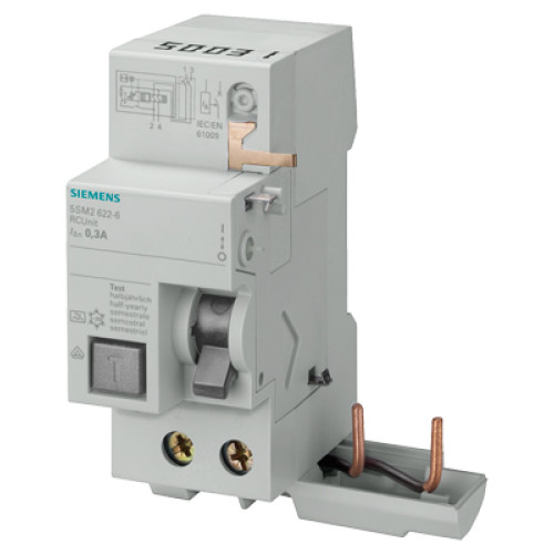 RC unit for 5SY, 2-pole, type&Acirc;&nbsp;AC, selective, In: 63 A, 300 mA, Un AC: 230 V