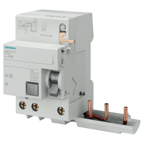 RC unit for 5SY, 3-pole, type&Acirc;&nbsp;AC, In: 63 A, 300 mA, Un AC: 400 V