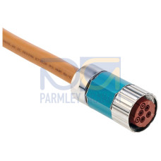 Power cable pre-assembled 4x 10 C, connector sz. 2 (1FT/1FK to 611/810D/SIMOVERT) trailable UL/CSA D