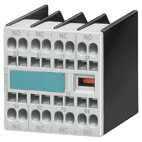 Auxiliary switch block, 11 E, 1 NC EN 50012 Spring-type terminal for motor contactors, 4-pole !!! Ph