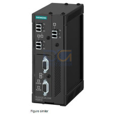 The RUGGEDCOM RS910 is an industrially hardened serial device server with an integrated, fully manag