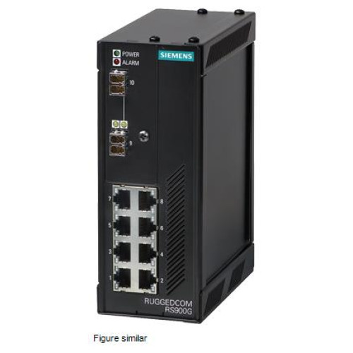 The RUGGEDCOM RS900G is an industrially hardened, fully managed Ethernet switch providing dual fiber
