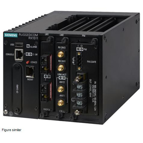 The RUGGEDCOM RX1511 series is a utility grade layer 2 and layer 3 switch and router in a compact fo