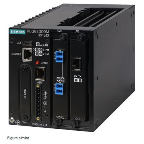 The RUGGEDCOM RX1512 series is a utility grade layer 2 and layer 3 switch and router in a compact fo