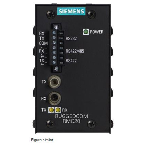 RUGGEDCOM RMC20 media converter is a utility-grade, protocol-independent, serial-to-fiber and serial