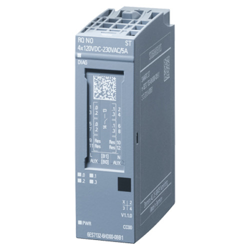 *** Spare part *** SIMATIC ET 200SP, relay module normally open, RQ 4x120 V DC..230 V AC/5 A Standar