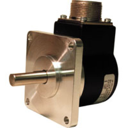 2.5" Flange Mount Shaft Encoder, Quadrature Output, 60 PPR